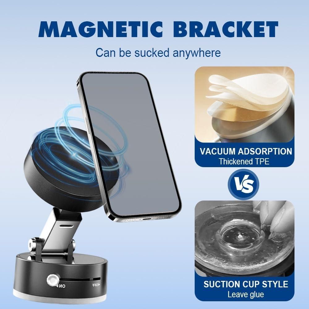 360Β° Magnetic Suction Phone Holder β Safe & Secure for Car, Home & Office (Universal for All Phones)