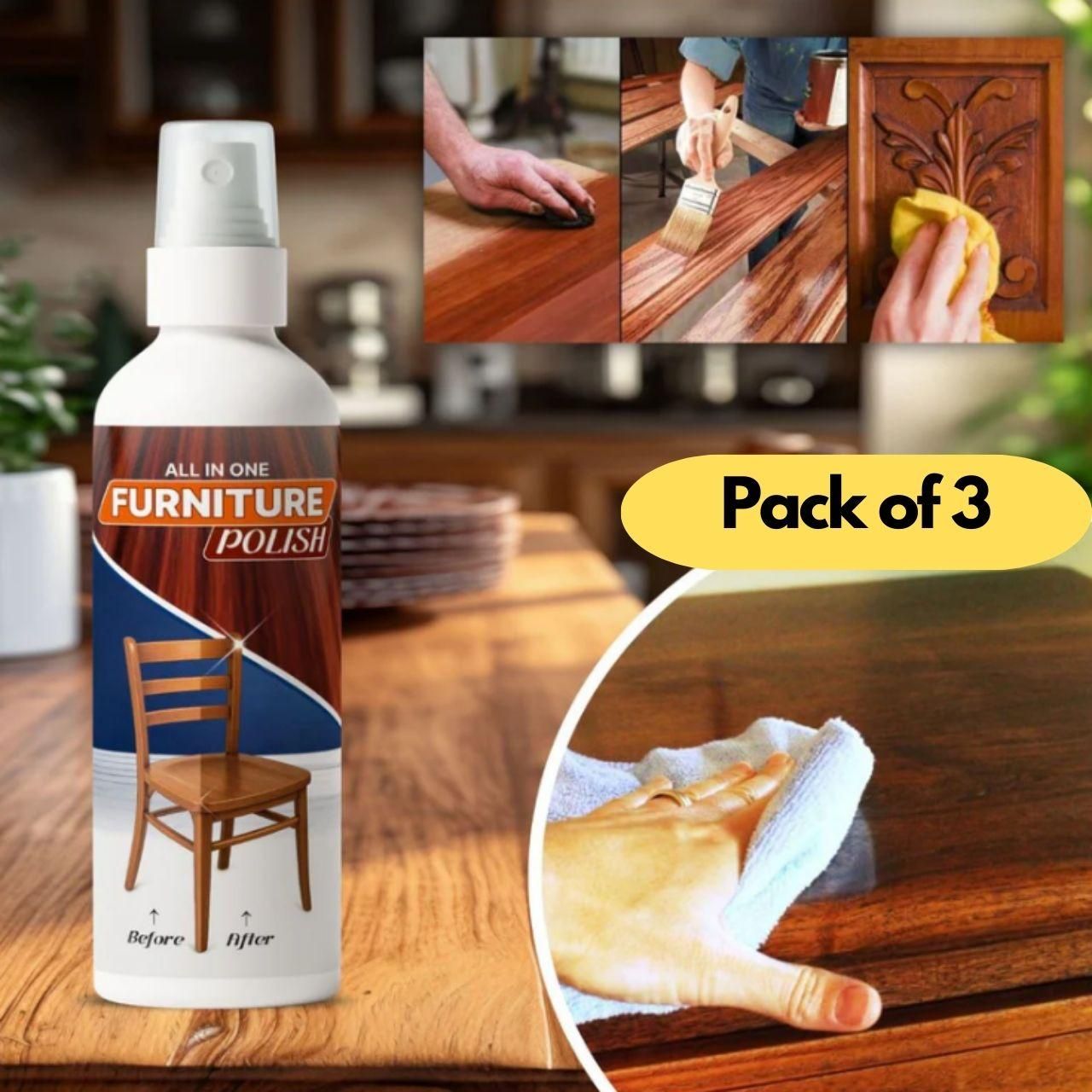 All-in-One Furniture Polish (450g x 3) – Long-Lasting Shine & Protection for Every Home