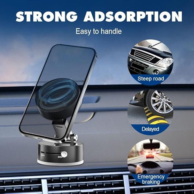 360° Magnetic Suction Phone Holder – Safe & Secure for Car, Home & Office (Universal for All Phones)