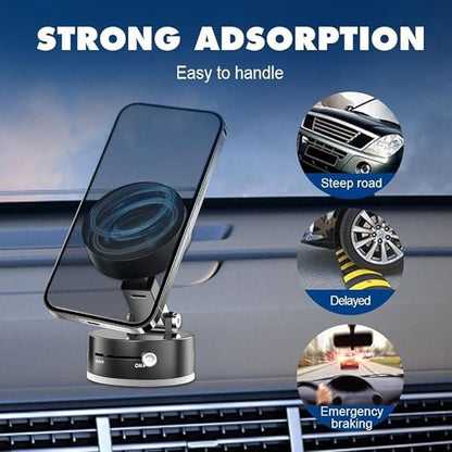 360° Magnetic Suction Phone Holder – Safe & Secure for Car, Home & Office (Universal for All Phones)