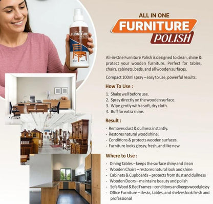 All-in-One Furniture Polish (450g x 3) – Long-Lasting Shine & Protection for Every Home